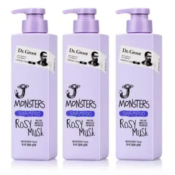 Dr. Groot J. Monsters Scalp Purifying Shampoo Rosy Musk Fragrance, 385ml, 3 pcs.
