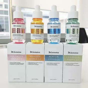 Dr.Hometox Active Ampoule, Витамин / Пептид / Коллаген / Центелла, Антивозрастной, Увлажняющий, Корейская косметика, Kbeauty, образец Vitamin