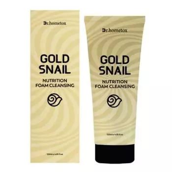 Dr.Hometox Gold Snail Nutrition Foam Cleansing 120 мл, Глубокое очищение и питание, Увлажнение, Корейская косметика, Kbeauty, образец