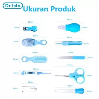 Dr.isla 10 в 1 набор для ухода за детьми термометр безопасные кусачки для ногтей мягкая расческа щетка уход комбинированный подарок для детей