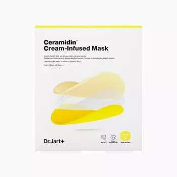 Доктор. Jart Ceramidin Cream-Infused Mask 1 лист, корейская маска в упаковке