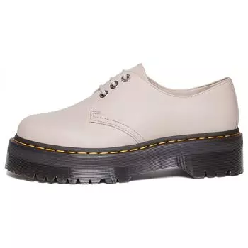Dr. Martens 1461 2 Pisa Кожаные Платформа Винтаж Серо-коричневые Женские Кроссовки Крем 31167348 38