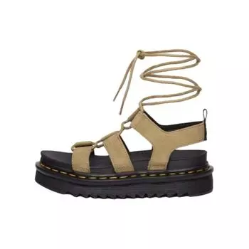 Доктор. Martens Nartilla Сандалии-гладиаторы из мятой кожи Savannah Tan Женские кроссовки 31738439 38