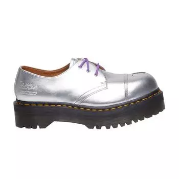 Dr. Martens Серебристые женские кроссовки MadeMe x 1461 на платформе 32162040 38