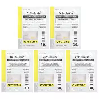 Dr.Melaxin, Oyster Pep-3 Renewal Beauty Mask Pack, 5 листов, 30 г (1,05 жидких унций) каждый