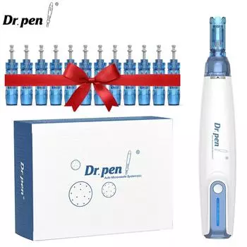 Dr.Pen A9 Auto Micro Needle Pen Derma Roller Иглы для микронидлинга Мезотерапия MTS Уход за кожей Красота Устройство с 12 шт. картриджей A9+10Pcs 12PIN