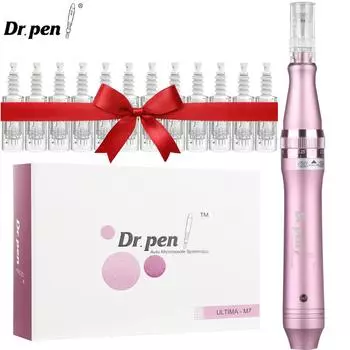 Dr.Pen M7C Wried Micro Needle Pen MTS Мезотерапия Microneedling Derma Roller с 12 шт. Картриджи Салонное устройство для ухода за кожей M7C+10Pcs 9PIN