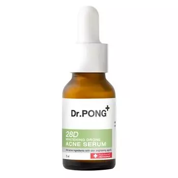 Dr.PONG+ 28D Whitening Drone Acne Serum, 2% BHA, цинк PCA, ниацинамид, 15 мл. х 1/3 шт. 15 ml.