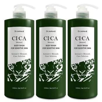 Dr. Raphael Cica Care Blemish Body Wash Herbal Fragrance, 1L, 3 units