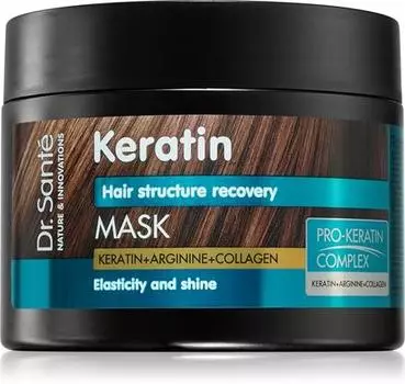 Dr. Sant Keratin masque nourrissant et rgnrateur en profondeur pour cheveux fragiles sans clat TU прозрачный