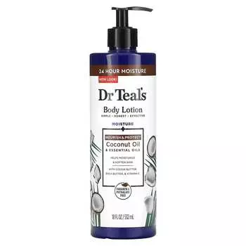 Dr. Teal s, Body Lotion, Nourish and Protect, Coconut Oil & Essential Oils, 18 fl oz (532 ml)
