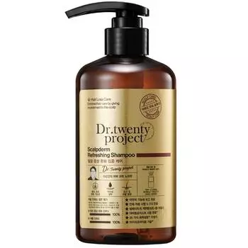 Dr. Twenty Project Scalpderm Refreshing Shampoo Citrus Fruity Woody Fragrance, 500ml, 1 unit