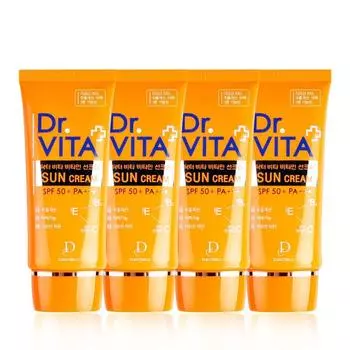 Доктор. Vita Whitening Wrinkle Improvement UV Protection Triple Functional Vitamin Sun Cream (SPF50+ / ПА+++), 50г, 4 шт.
