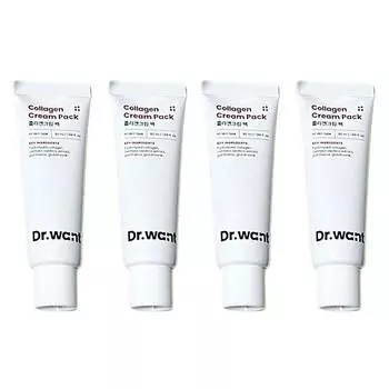 Dr. Want Collagen Cream Pack Moisturizing, 1 pack, 4 pieces