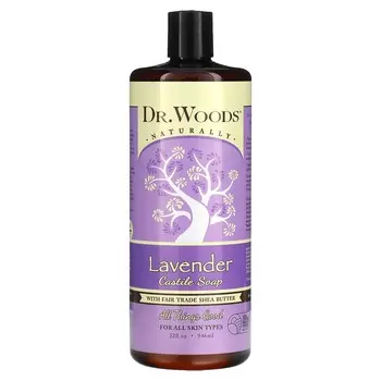 Dr. Woods, Lavender Castile Soap, with Fair Trade Shea Butter, 32 fl oz (946 ml)