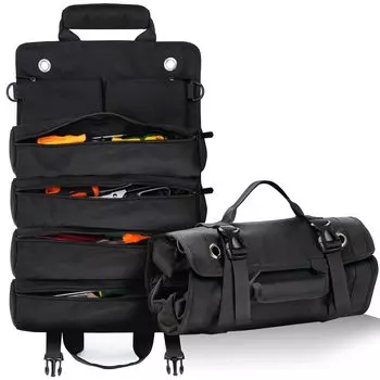 Drado Tool Tool Roll Tool Roll Tool Large 6 Storage Oxford Car Tool Home Outdoor Carpentry Storage Bag, Bag, Storage, Case, Bag, Capacity, Pockets, чёрный