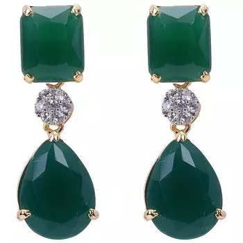 Драгоценности, позолоченные серьги с американскими бриллиантами, яркие потрясающие зеленые, красные, синие, белые серьги, висячие серьги для женщин/девочек