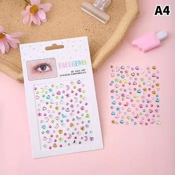 Драгоценные камни для лица, татуировки, драгоценности для глаз, фестиваль тела, макияж, наклейка, бриллиантовый жемчуг