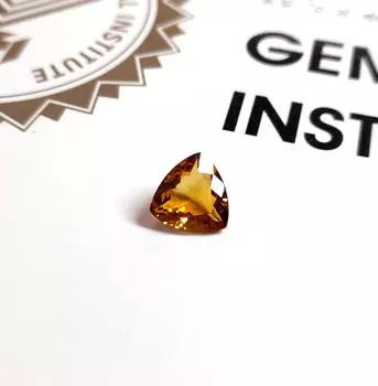Драгоценный камень 1,20 карата 8кс3 ММ красивой формы Триллиан естественный цитрин ограненный