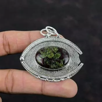 Драгоценный камень-драгоценный камень-подвеска из стерлингового серебра 925 пробы, стильная подвеска, ювелирные изделия из драконьего камня, подвеска ручной работы в стиле бохо, подарки для нее