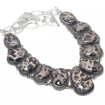 Драгоценный камень дракона яшма ручной работы из серебра 925 пробы, ожерелье 18 дюймов JCN484-360