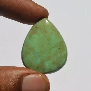 Драгоценный камень хризопраз - натуральный кабошон хризопраза, товары для рукоделия, изготовление ювелирных изделий, 28 карат, грушевидная форма, 30x24x5 мм 30x24x5 MM зелёный