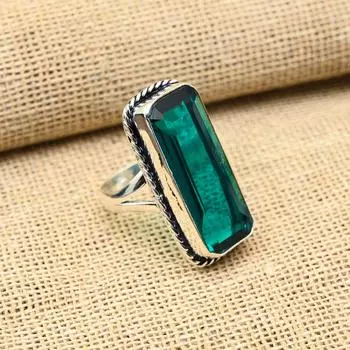 Драгоценный камень индиколит ручной работы из стерлингового серебра 925 пробы, милые ювелирные кольца для женщин 4 зелёный