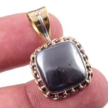 Драгоценный камень из натурального бронзового металла 925 пробы, двухцветный кулон из стерлингового серебра 1 дюйм n4V78