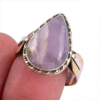 Драгоценный камень из натурального камня Тиффани, двухцветное кольцо из стерлингового серебра 925 пробы, размер 9,5 M3O79