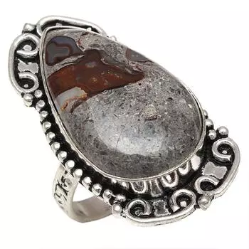 Драгоценный камень кальциевый агат ручная работа серебряные украшения 8A