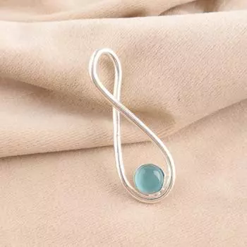 Драгоценный камень «Кошачий глаз» синего цвета, Ювелирные изделия из серебра 925 пробы, Ручная работа, Стильный кулон 1,66 , PP-20-46