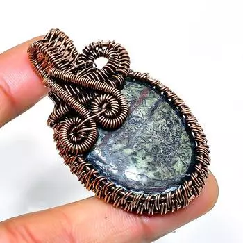 Драгоценный камень «Кровь дракона», ручная работа, подвеска из медной проволоки, 2,17 дюйма 2.17 розовый