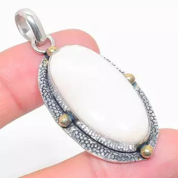 Драгоценный камень натуральный сколецит, двухцветный кулон из стерлингового серебра 925 пробы, 2,17 дюйма, f0E59