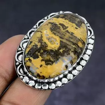 Драгоценный камень Ocean Jasper, ручная работа, подарочное ювелирное кольцо из стерлингового серебра 925 пробы, размер 9 q6I08