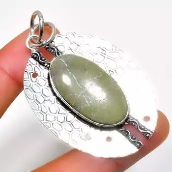 Драгоценный камень Пурпурит 925 посеребренный кулон ручной работы 2,27 дюйма 2.27 фиолетовый