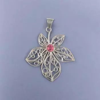 Драгоценный камень Розовый Турмалин Ювелирное изделие из серебра 925 пробы Подвеска 2,29 Свадебный подарок CP-19-2