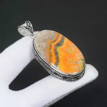 Драгоценный камень Шмель Ювелирные изделия из стерлингового серебра 925 пробы ручной работы Натуральные украшения в виде шмеля Антикварное ожерелье Шмель для подарков Подарки на День благодарения 2.16 жёлтый/чёрный