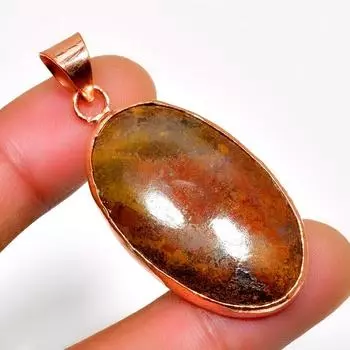 Драгоценный камень шовный агат 925 пробы, посеребренный, ювелирный кулон ручной работы 1,89 дюйма 1.89 красный