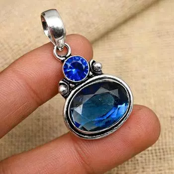 Драгоценный камень Танзанит AAA +, ювелирные изделия ручной работы из стерлингового серебра 925 пробы, прекрасный кулон для женщин