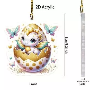 Dragon Acrylic Cheerful Car Decoration Fun And Trendy Ornament For Vehicle Any