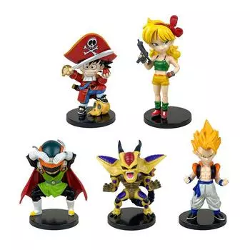 Dragon Anime Ball Pvc Q Version Saiyan Goku Model With Pirate Costume Design