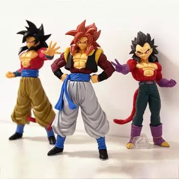 Dragon Ball Аниме Фигурка Super Saiyan 4 Goku Vegeta Gogeta Ssj4 Модель Статуя из ПВХ Фигурки Коллекция Игрушка Кукла Подарок
