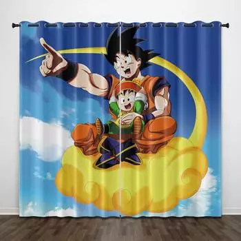 Dragon Ball Home Decor Kitchen Living Room Bedroom Curtains For Blackout Curtains Christmas Gifts 100% polyester 100x140cm
