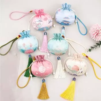 Dragon Boat Festival Bag Jewelry Storage Bag Retro Pattern Chinese Style Sachet Graduation Gift зелёный