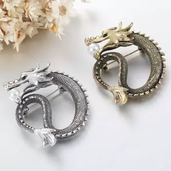 Dragon Dragon Totem Brooch Brooch Fly Dragon Brooch Winter Jewelry Dragon Brooch Pins Gifts золотой