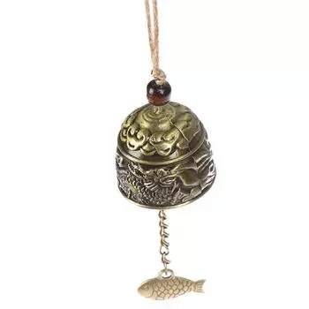 Dragon/Fish Feng Shui Bell Blessing Good Luck Fortune Hanging Wind Chime