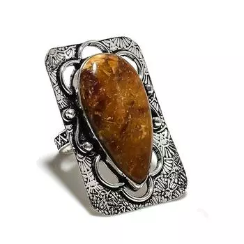Dragon Jasper Gemstone Handmade 925 Sterling Silver Jewelry Ring Size 11 y3y48