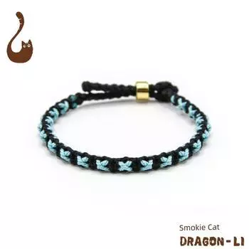 Dragon Li DRAGEN-Li XINGX Ремень для переноски Ручной вязки Парный Подбор цветов Украшение Подарки для девушки Тибетский цветок Черный Подбор цветов 15cm Black light blue