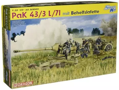 Dragon немецкая 88-мм пушка L71 с простой лафетной установкой пластиковая модель 1/35 противотанковая Pak43/3