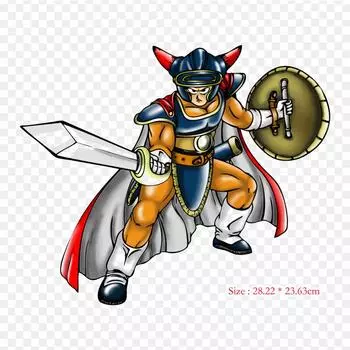Dragon Quest 1 Hero Dragon Quest Heroes Мировое дерево Утюг на теплопередаче Печать Виниловые нашивки Наклейка для одежды DIY Аппликации Моющиеся нашивки